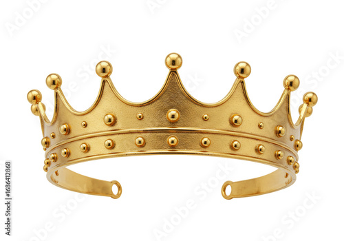 Golden crown royalty regalia king queen diadem headwear