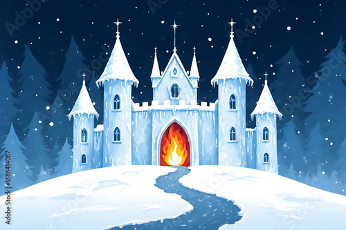 castle in the night