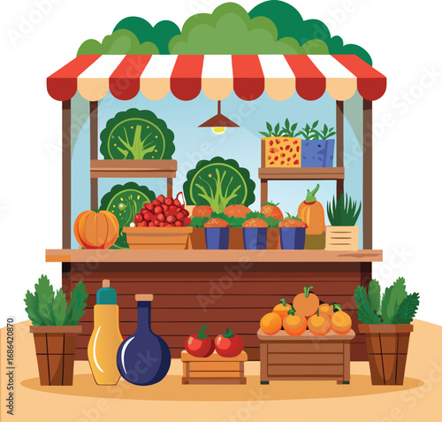 Farmer tending to crops in a vibrant agricultural landscape