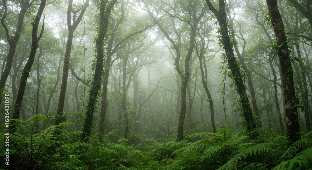 Fototapeta premium misty morning in the forest