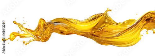 Golden liquid splash