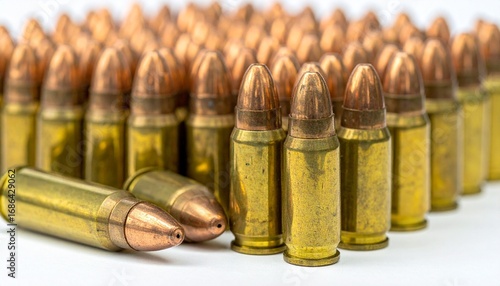 bullets on white background