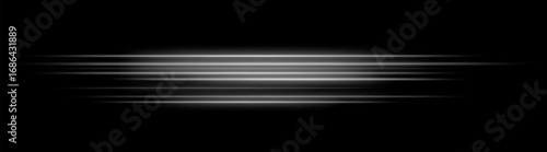 Lightline. Horizontal layered beams forming wide blur with symmetric flow. Composition evokes fast movement and glowing streak on dark backdrop.