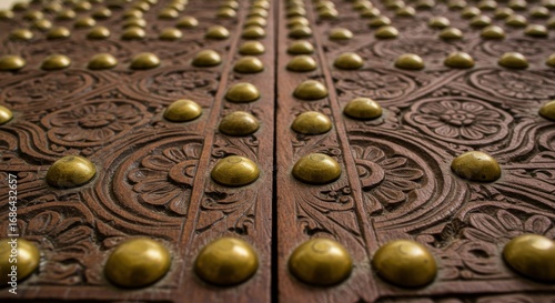 Traditional Zanzibar wooden doors with iconic brass spikes, rich in culture and history.
Perfect for heritage, architecture, and cultural travel visuals.