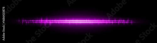 Glitch beam set. Sharp light wave with double reflection and rhythm pattern. Emulates tech signal or audio wave in digital motion graphics.