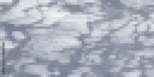 Abstract pixelated cloudscape with gradual tones and geometric design creating a smooth artistic background
