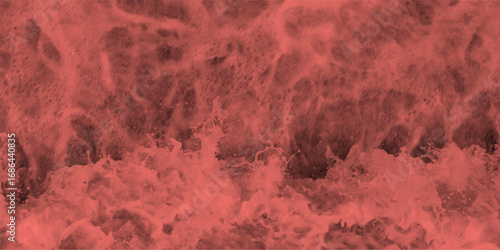 Abstract water texture in shades of red providing a visual representation of bubbles and foam for design elements and artistic concepts