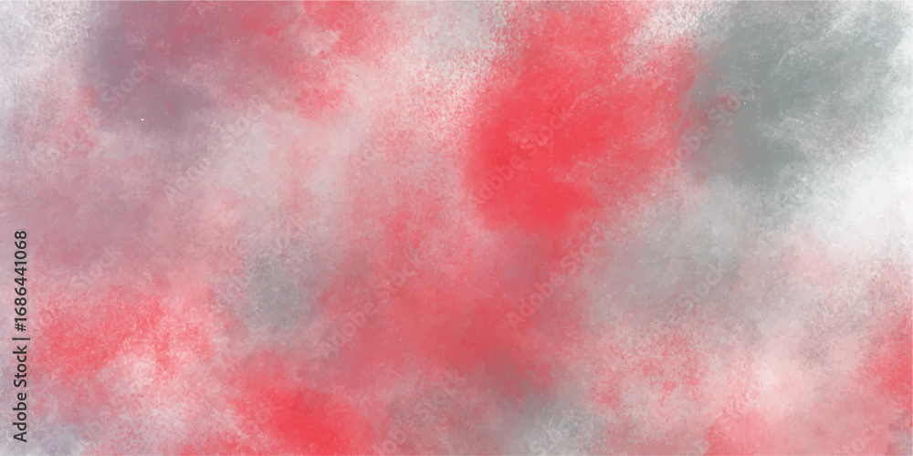 Obraz premium Abstract watercolor background with vibrant red and soft gray hues for artistic expression or digital design