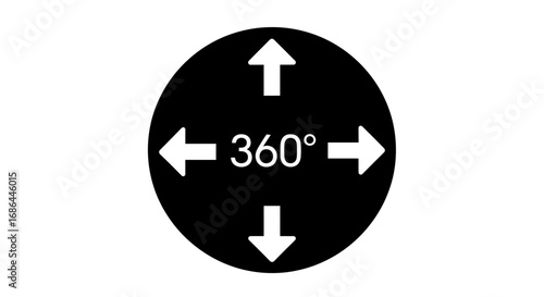 360 degree icon, rotation symbol vector, circular arrows design, full turn icon, rotate sign illustration, 360° motion vector, cycle arrows icon, loop rotation symbol, round direction vector, spin ico