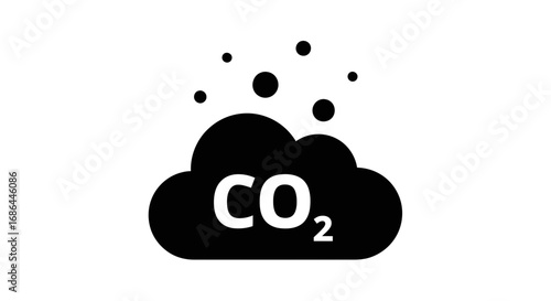 CO2 icon, carbon dioxide, air pollution, greenhouse gas, emissions, CO2 vector, environment, global warming, climate change, carbon footprint, eco icon, sustainability, atmosphere, air quality, toxic 