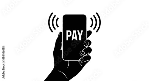 mobile payment, smartphone pay, contactless payment, digital wallet, online payment, NFC, tap to pay, cashless, fintech, banking, finance, electronic transaction, e-commerce, QR code payment, money tr