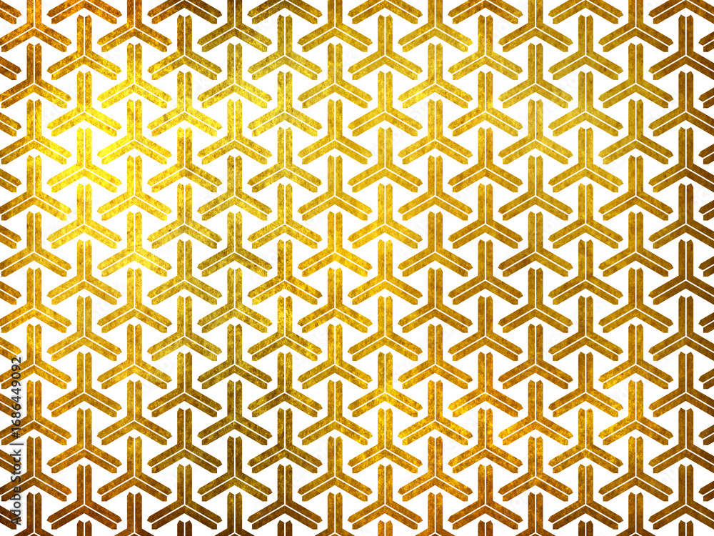 Fototapeta premium 亀甲紋様の和風背景素材