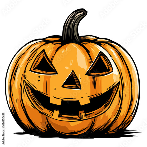 pumpkin, jack-o-lantern, decoration, halloween, festival, vector, transparent background, lantern, october, scary, horror, jack, evil, celebration, isolated
