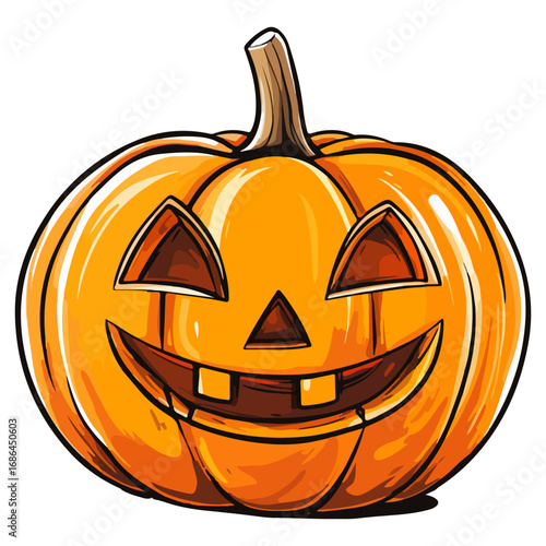 pumpkin, jack-o-lantern, decoration, halloween, festival, vector, transparent background, lantern, october, scary, horror, jack, evil, celebration, isolated