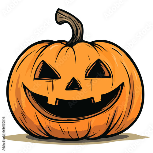 pumpkin, jack-o-lantern, decoration, halloween, festival, vector, transparent background, lantern, october, scary, horror, jack, evil, celebration, isolated