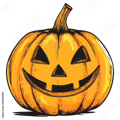 pumpkin, jack-o-lantern, decoration, halloween, festival, vector, transparent background, lantern, october, scary, horror, jack, evil, celebration, isolated