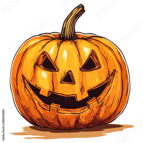 pumpkin, jack-o-lantern, decoration, halloween, festival, vector, transparent background, lantern, october, scary, horror, jack, evil, celebration, isolated