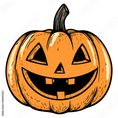 pumpkin, jack-o-lantern, decoration, halloween, festival, vector, transparent background, lantern, october, scary, horror, jack, evil, celebration, isolated