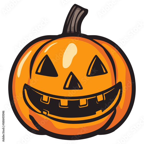 pumpkin, jack-o-lantern, decoration, halloween, festival, vector, transparent background, lantern, october, scary, horror, jack, evil, celebration, isolated