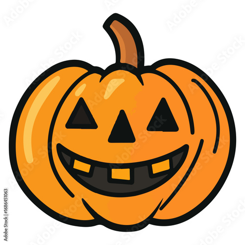 pumpkin, jack-o-lantern, decoration, halloween, festival, vector, transparent background, lantern, october, scary, horror, jack, evil, celebration, isolated