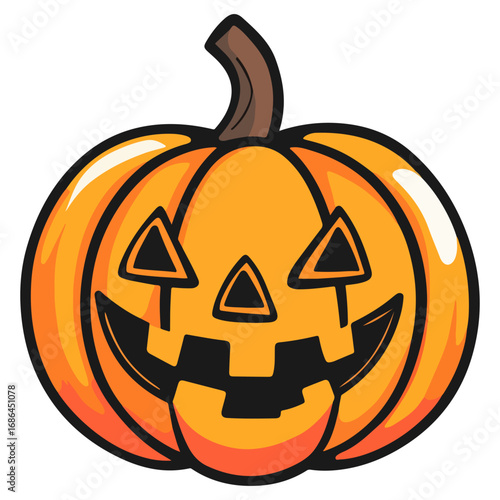 pumpkin, jack-o-lantern, decoration, halloween, festival, vector, transparent background, lantern, october, scary, horror, jack, evil, celebration, isolated
