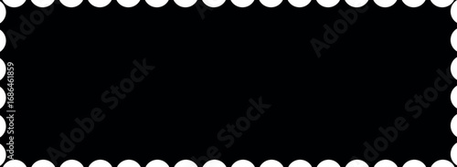 Blank postage stamp frame set isolated on white background