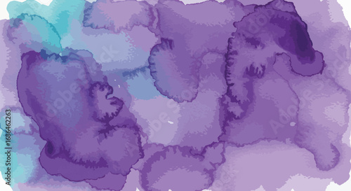 Watercolor background with purple and teal washes