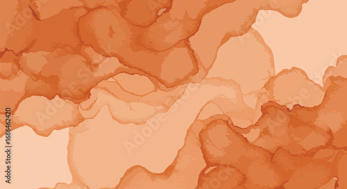 Abstract orange and peach watercolor ink texture