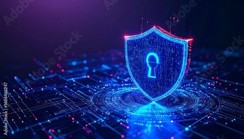 Abstract digital shield graphic (1)