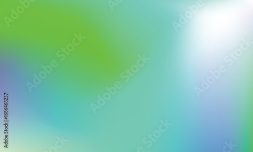 Abstract blurred background with green blue and white gradient soft and smooth