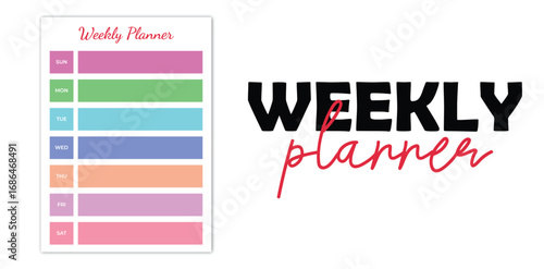 Embrace a colorful weekly journey Plan your dreams and track your progress with this delightful digital planner for a