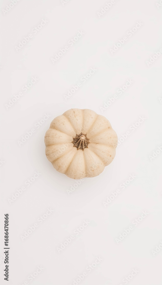 Obraz premium Top view of a white pumpkin