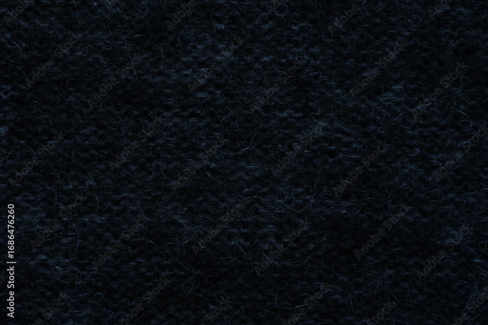Fototapeta premium Black Wool texture gray knitted fabric clClose-up texture of grey knitted wool fabric. Detailed symmetrical knit pattern. Soft textile background, suitable for fashion, crafts