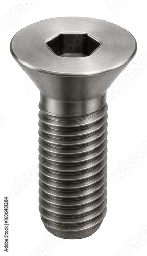 Hex socket flat head screw with a countersunk design