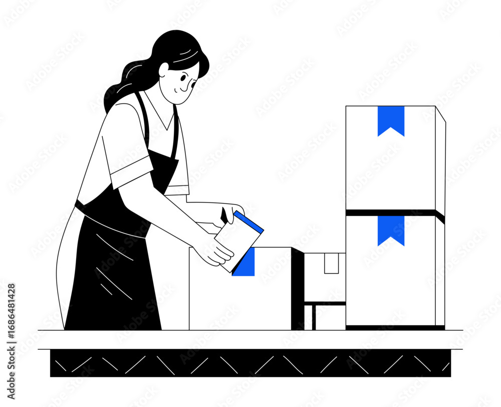 custom made wallpaper toronto digitalA hand drawn illustration showing a character labelling box