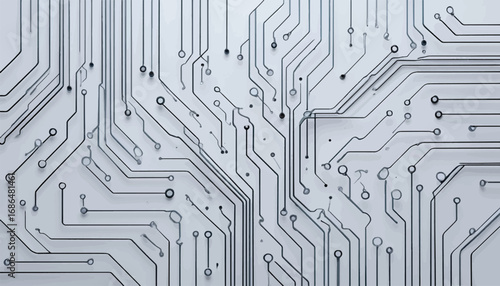 Abstract Circuit Board Design High-Tech Minimalism for Modern Backgrounds and Digital Interfaces