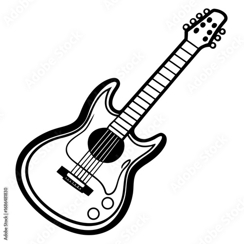 electric guitar isolated on white