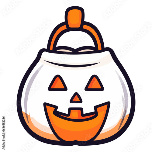pumpkin, jack o' lantern, decoration, candy, pumpkin candy bucket, trick or treat, halloween, festival, vector, transparent background, scary, october, lantern, celebration, jack, carved, horror