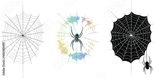 Vector art of cute halloween ghosts with balloons and candies for party decoration