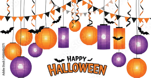 Vector art of three coffins with cross, one in black and, one in color and one in black, for halloween