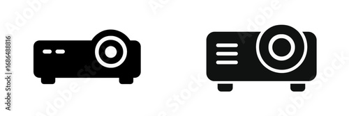 Projectors displayed in a simple design showcasing their features and functionality for educational purposes