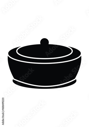 Silhouette of a Covered Serving Bowl