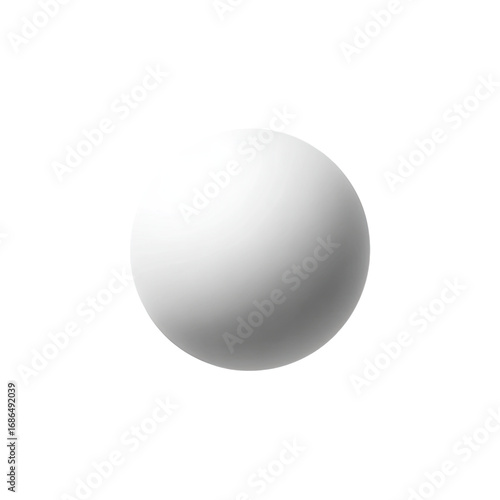 A single, perfectly smooth, white sphere against a black background