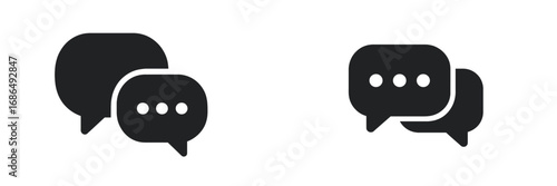 Communication icons representing messaging and chat features in digital platforms