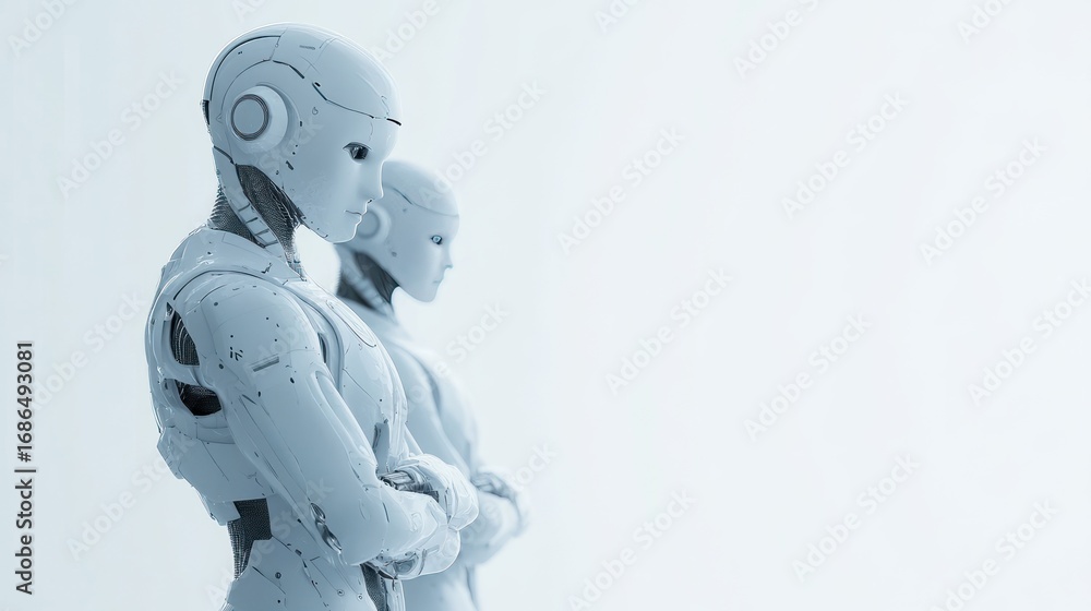 Fototapeta premium Robots profile side view