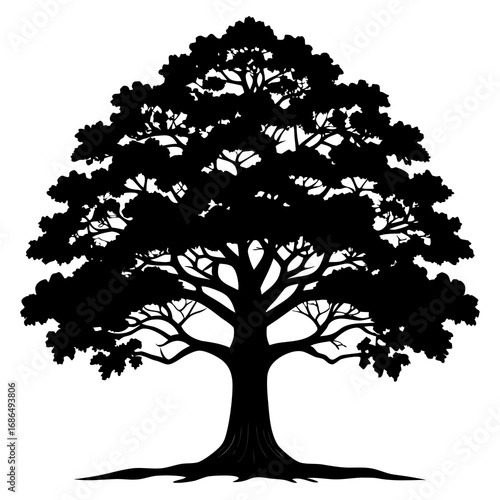 vector tree silhouette