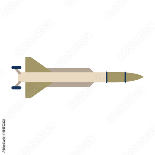 Military-grade rocket weapon illustration for strategic defense concepts