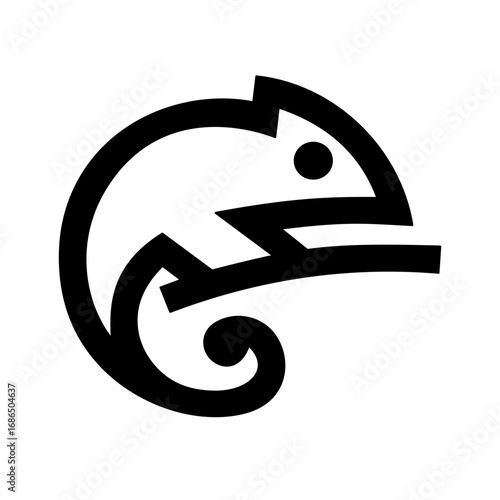 chameleon logo vector design