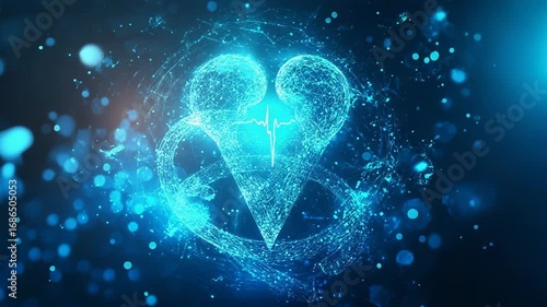 Wallpaper Mural Digital heartbeat monitoring technology ensuring wellbeing and longevity Torontodigital.ca