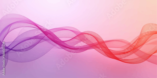 Abstract pink and purple smoke swirls creating a wavy, curved, and flowing line pattern